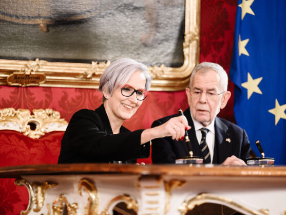 Anna Sporrer bei der Angelobung.