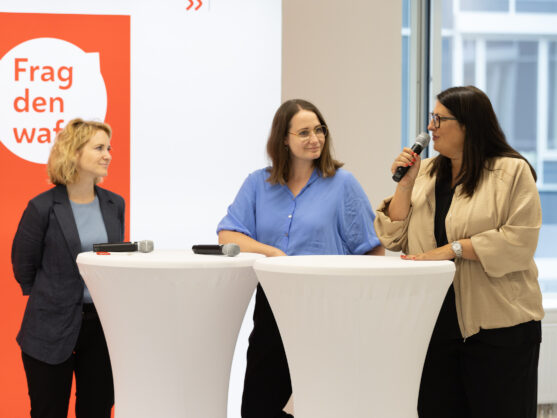 Eva-Maria Holzleitner, Marina Hanke, Kathrin Gaál beim waff
