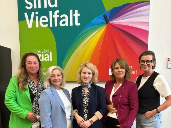 Karin Dollinger, Andrea Brandner, Eva-Maria Holzleitner, Gabriele Venditto-Wagner und Ruth Manninger.