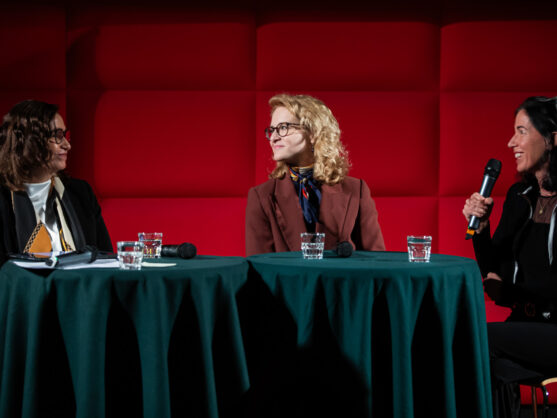 Botschafterin Bakhtari, Frauenvorsitzende Eva-Maria Holzleitner, Regisseurin Natalie Halla